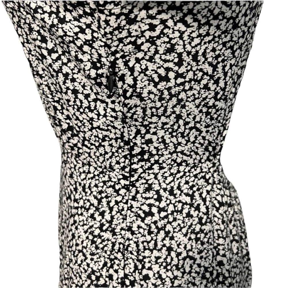 Free People Short Sleeve Tear Drop Back Black & White Dress - Size Small - Picture 3 of 15